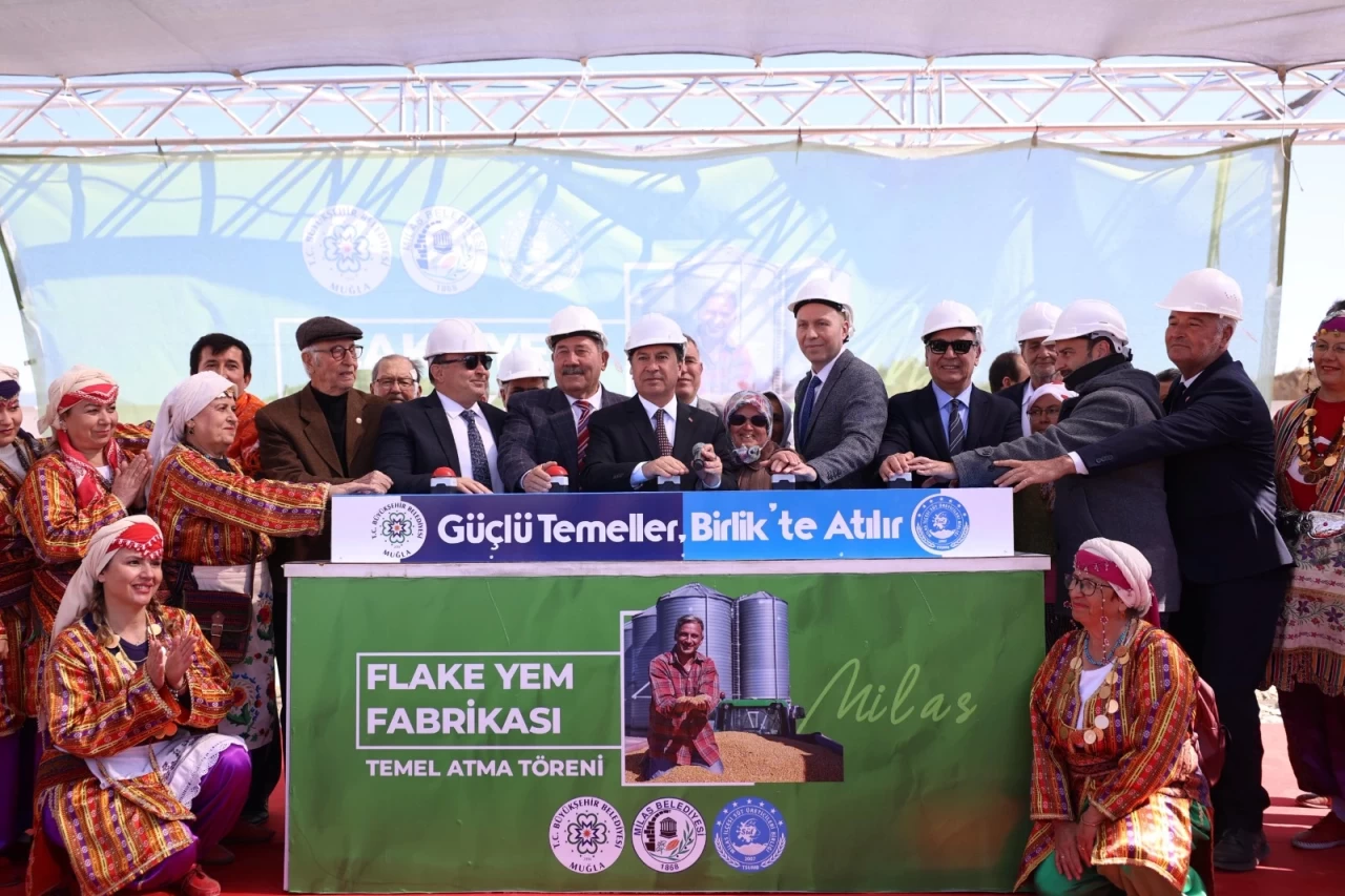 Milas’ta Flake Yem Üretim Tesisi’nin Temeli Atıldı
