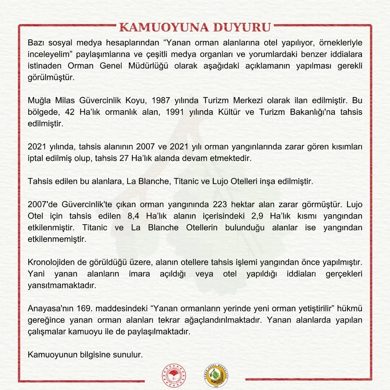 OGM, Bodrum’daki Otel İddialarını Yalanladı: “Tek Bir Örnek Bile Yok”