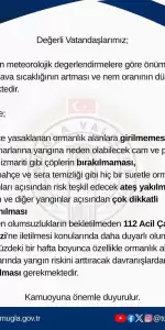 Muğla Valiliğinden Kritik Uyarı: Orman Yangını Riskine Karşı Dikkat!