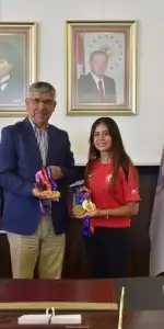 Altın Madalyalı Sporcu MSKÜ’yü Gururlandırdı