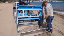 Marmaris’in Sahilleri Yeni Temizlik Aracıyla Tertemiz