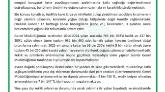 Kene ile Mücadelede Keklik ve Sülünler Doğaya Salınıyor