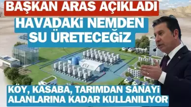 Başkan Aras’tan Kuraklığa Çözüm: “Havadaki Nemden Su Üreteceğiz”