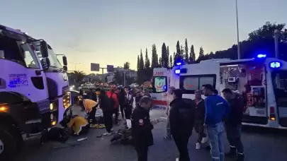 Elektrikli Bisiklet ile Beton Mikseri Çarpıştı: Kadın Sürücü Yaralandı!
