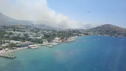 Bodrum Türkbükü’nde Korkutan Yangın! Havadan ve Karadan Müdahale Sürüyor