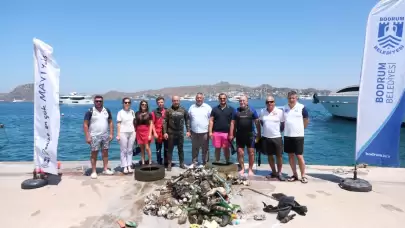 Yalıkavak’ta Deniz Dibi Temizliği: 161 Kilo Atık Çıkarıldı