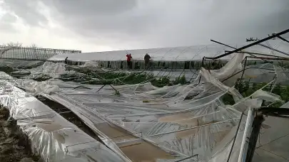 Dolu ve Fırtına Seraları Vurdu, Yetkililer Sahaya İndi