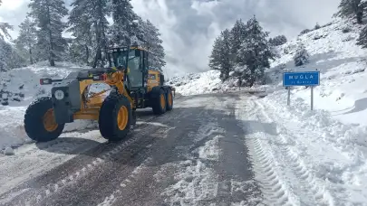 Muğla’da Karla Mücadele Aralıksız Sürüyor