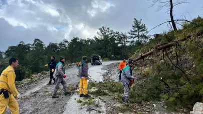 Marmaris’te Fırtına Alarmı: Ekipler Gece Boyunca Sahadaydı