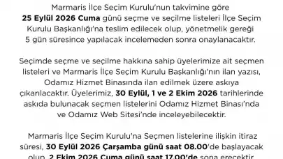 Marmaris Ticaret Odası’nda Seçim Heyecanı Başlıyor! Listeler Askıya Çıkıyor