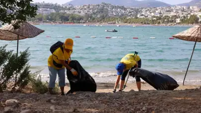 Bodrum’da Gönüllüler ve Belediye Sahil İçin Bir Araya Geldi