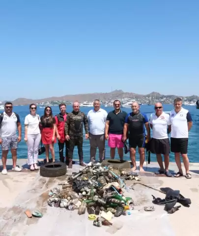 Yalıkavak’ta Deniz Dibi Temizliği: 161 Kilo Atık Çıkarıldı