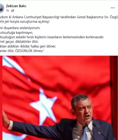 CHP İl Başkanı Balcı, Özgür Özel Açıklaması: İnsanlar Ölür, Özgürlük Ölmez