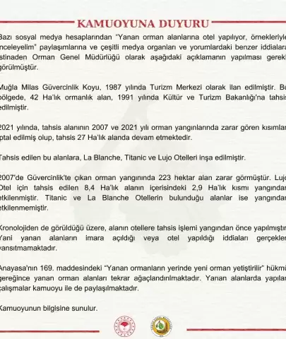 OGM, Bodrum’daki Otel İddialarını Yalanladı: “Tek Bir Örnek Bile Yok”