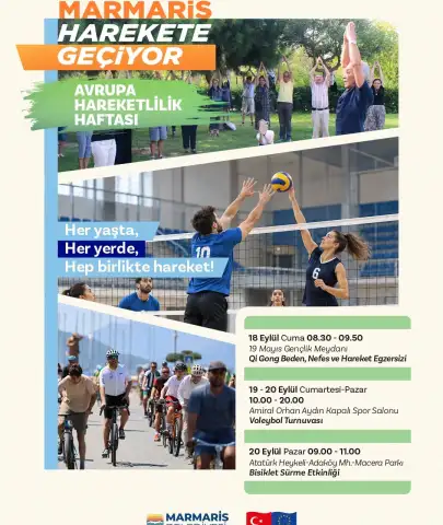 Marmaris’te Hareketlilik Haftası Başlıyor! 3 Günlük Program Açıklandı