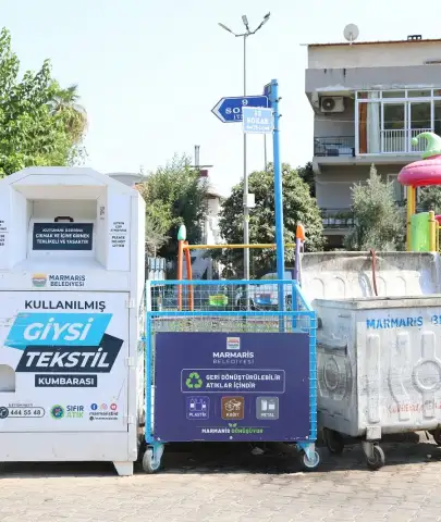 Marmaris’te Çöpler İçin Yeni Dönem! Mavi Konteynerler Her Yere Konuluyor
