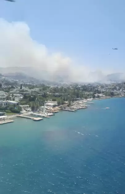 Bodrum Türkbükü’nde Korkutan Yangın! Havadan ve Karadan Müdahale Sürüyor