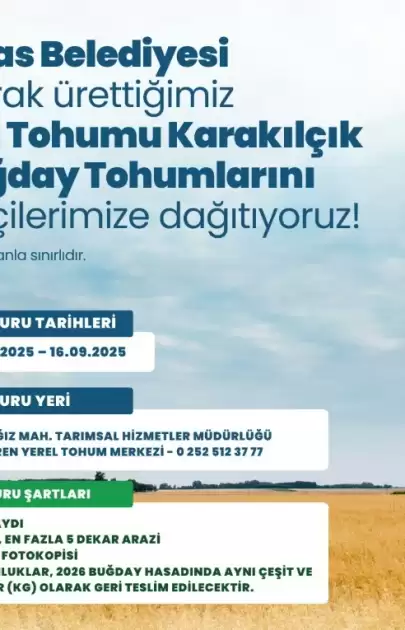 Kırsal Kalkınmaya Destek: Milas’ta Üreticiye Ücretsiz Tohum Dağıtımı Başlıyor