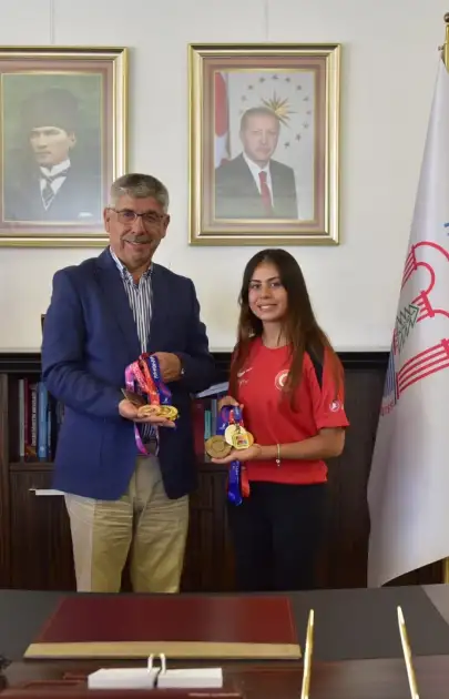 Altın Madalyalı Sporcu MSKÜ’yü Gururlandırdı