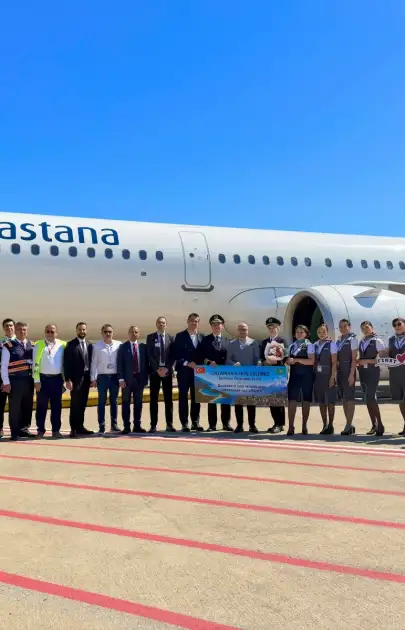 Dalaman Havalimanı’nda Yeni Hat: Kazakistan’dan İlk Uçuş Gerçekleşti