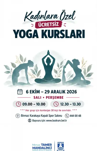 Bodrum’da Kadınlara Müjde! Ücretsiz Yoga Kursu İçin Kayıtlar Başladı