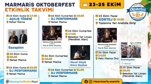 Marmaris’te Sonbahar Coşkusu: 3 Gün Boyunca Eğlence Var!