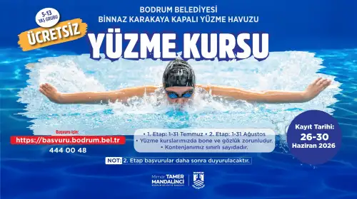 Bodrum’da Ücretsiz Yaz Yüzme Kursu Kayıtları Başladı