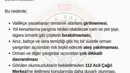 Muğla Valiliğinden Kritik Uyarı: Orman Yangını Riskine Karşı Dikkat!