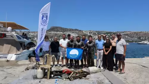 Gündoğan Sahilinde Deniz Dibi Temizliği: 168 Kilo Atık Toplandı