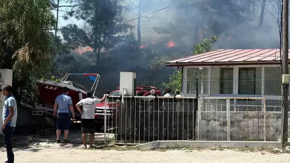 SON DAKİKA! Hisarönü’nde orman yangını çıktı