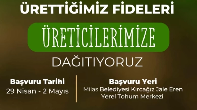 Milas Belediyesinden Ata Tohumlu Sebze Fidesi Dağıtımı