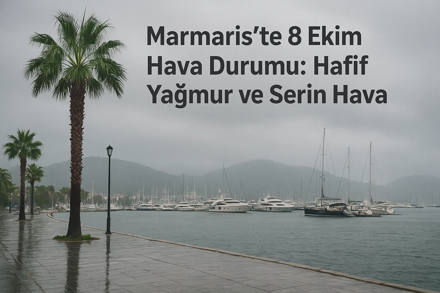 Marmaris’te 8 Ekim Hava Durumu: Hafif Yağmur ve Serin Hava