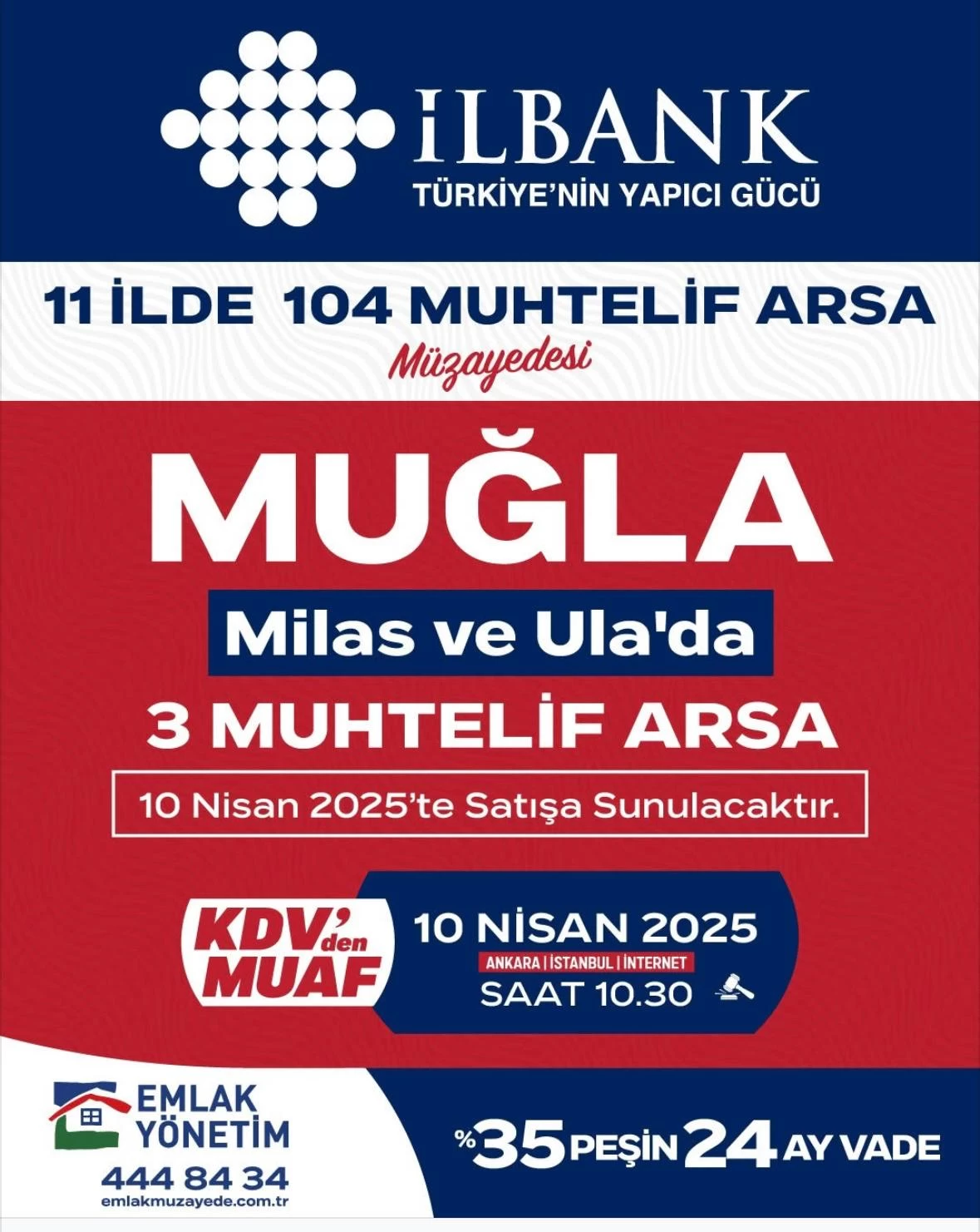 İller Bankası, Muğla'da 3 arsayı açık artırmayla satışa çıkarıyor, detaylar belli oldu