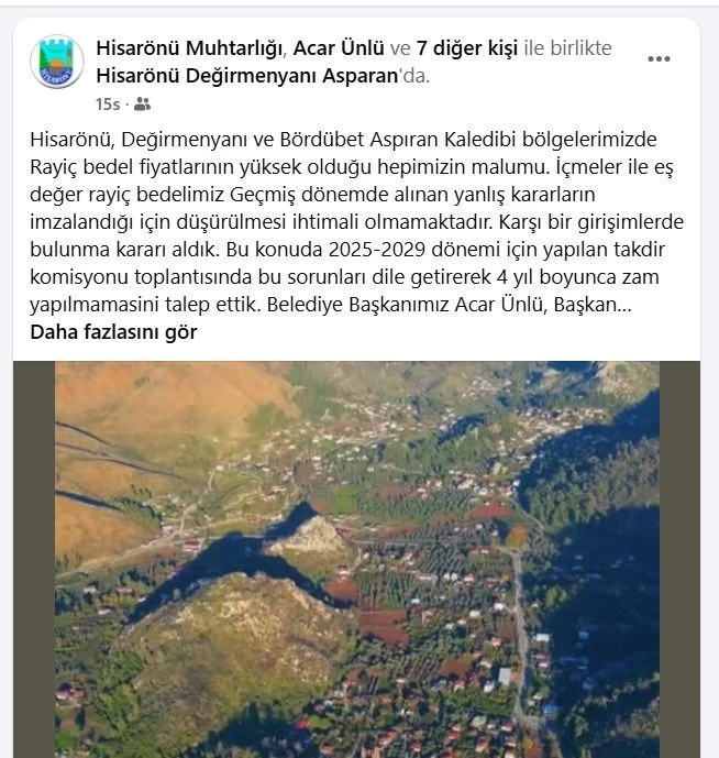Hisarönü’nde Rayiç Bedeller 4 Yıl Sabit
