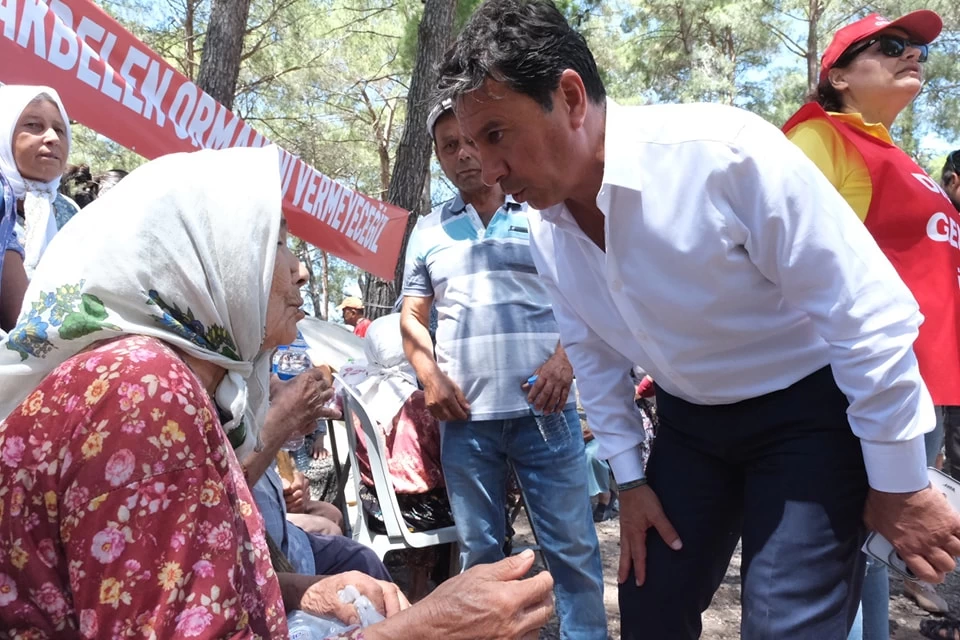 Akbelen’de zeytin direnişi! Başkan Aras'tan sert tepki: “Muğla’yı talan edenlere asla boyun eğmeyeceğiz”