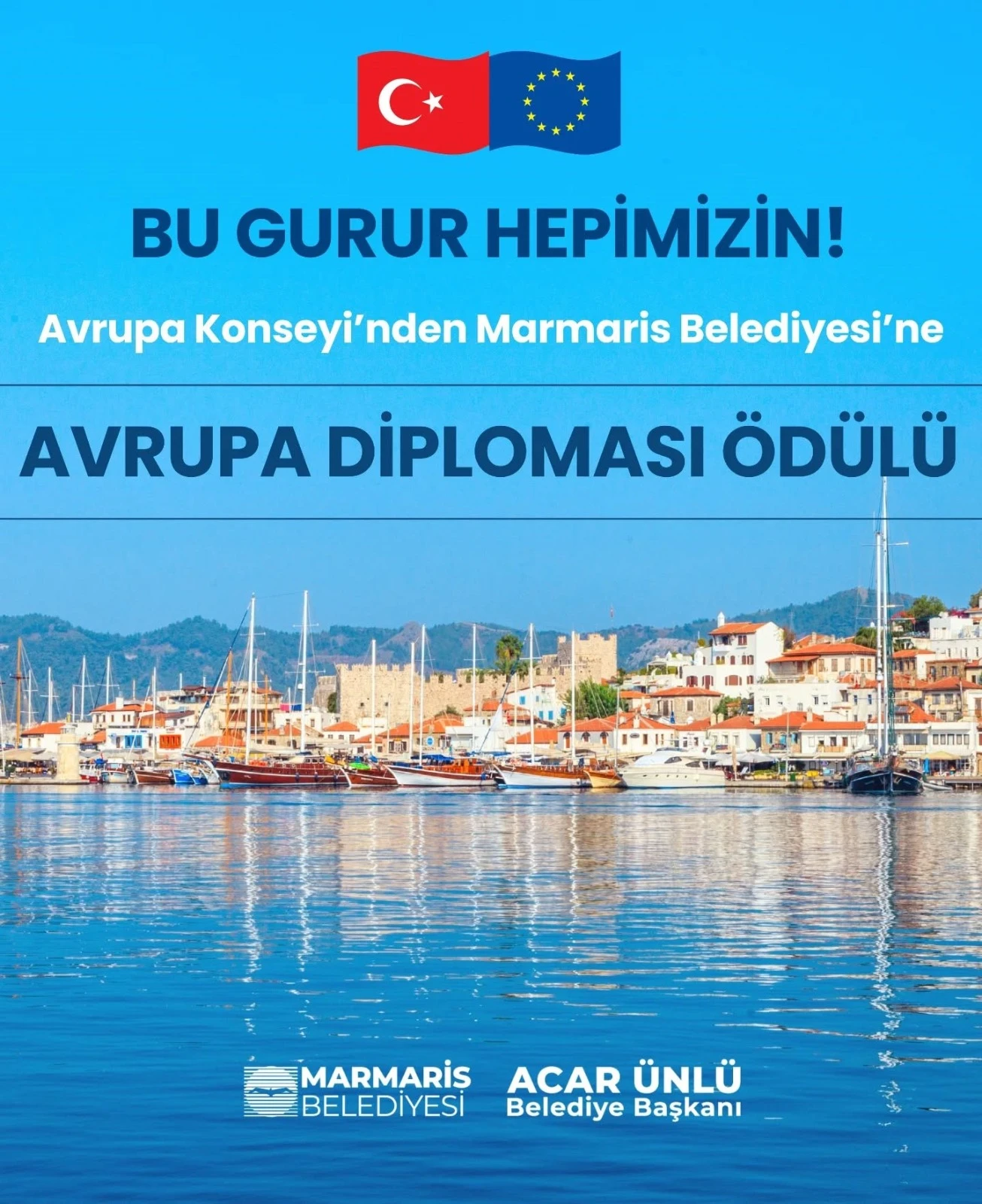 Avrupa Konseyi’nden Marmaris’e Özel Ödül