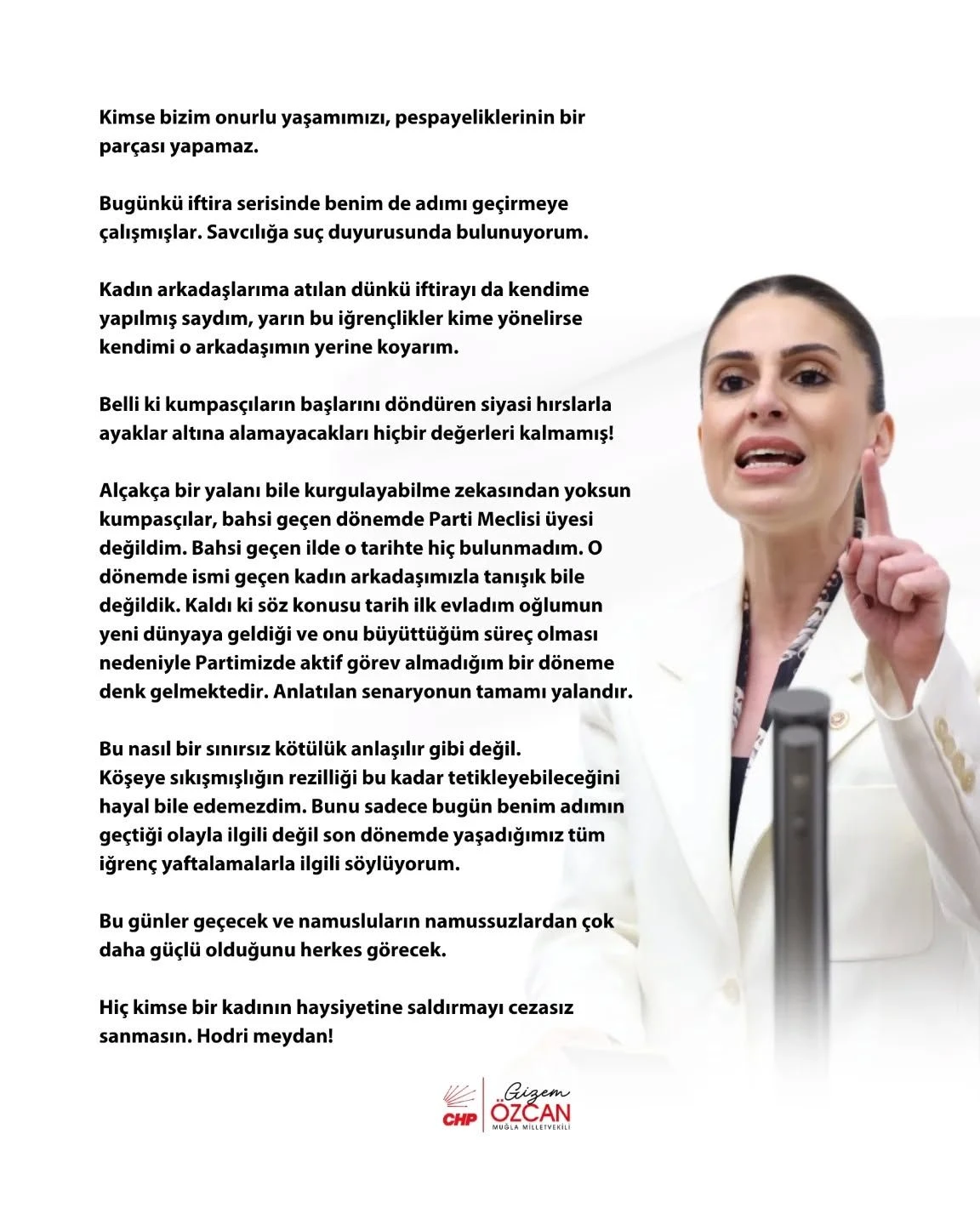 Gizem Özcan’dan İddialara Çok Sert Yanıt: “İftira, Suç Duyurusunda Bulundum”