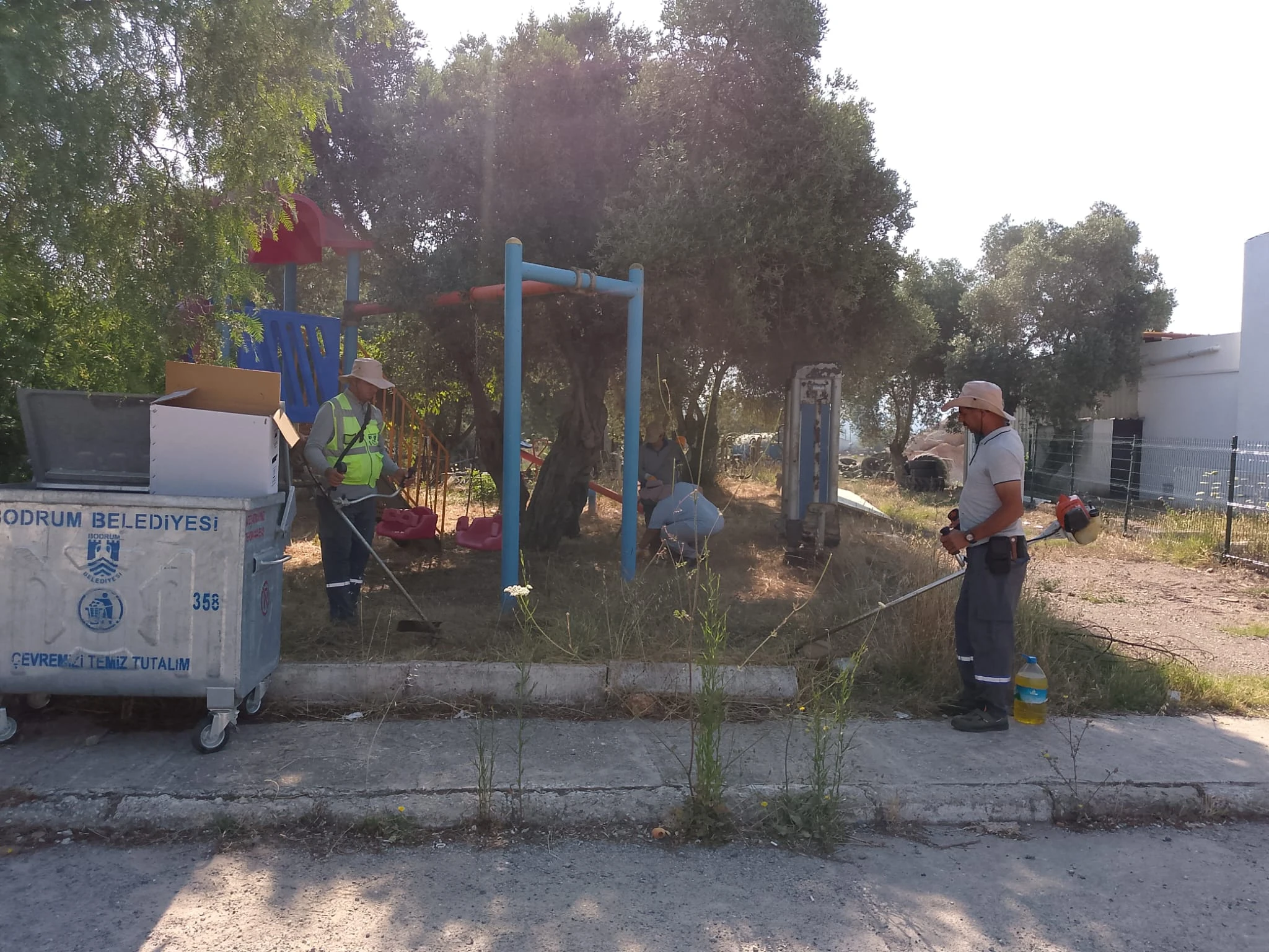 Bodrum'da Yaz Mesaisi: Ot Temizliği Aralıksız Devam Ediyor