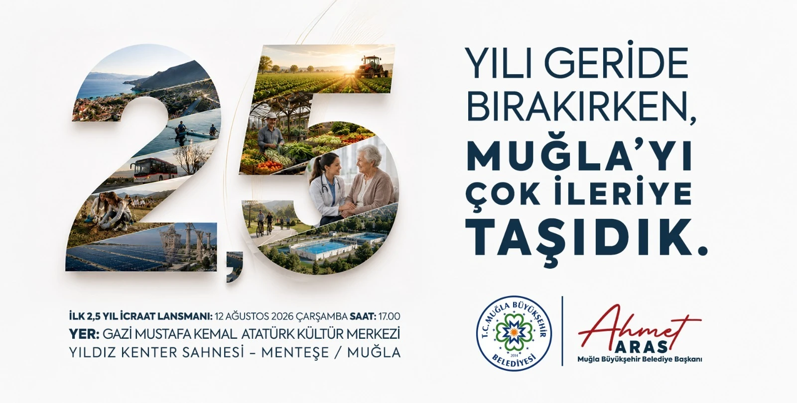 Başkan Aras’tan Muğlalılara Davet: 2,5 Yıllık Hizmetler Açıklanacak