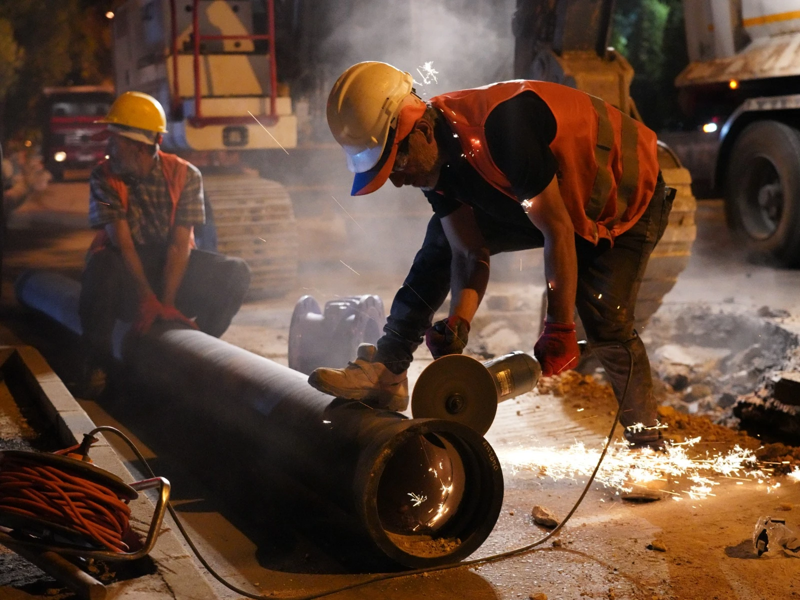 Orhaniye’de Trafik İçin Gece Çalışması: 3 Bin 400 Metrelik Hat Yenileniyor