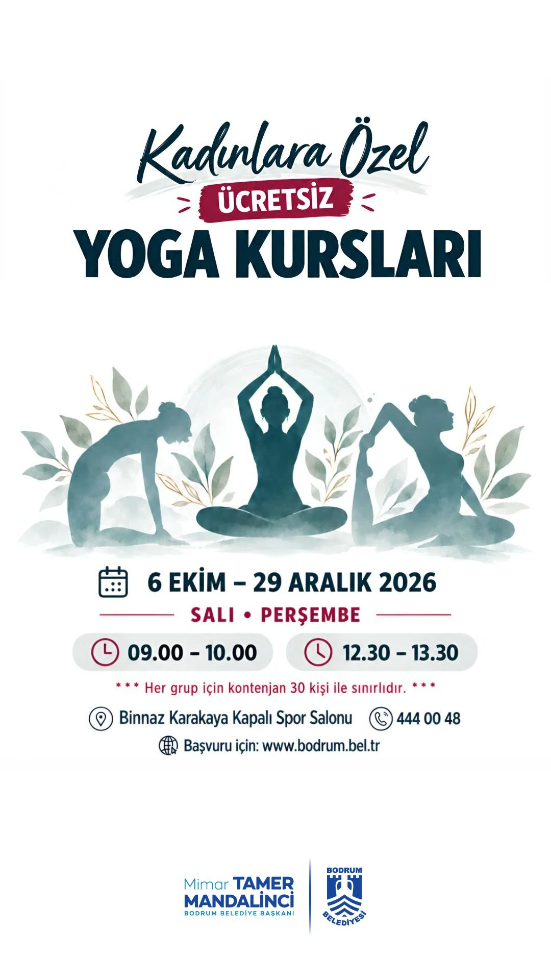 Bodrum’da Kadınlara Müjde! Ücretsiz Yoga Kursu İçin Kayıtlar Başladı